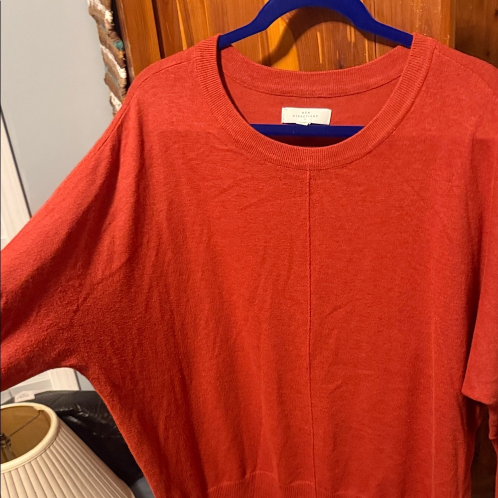 New Directions Rust Knit Top